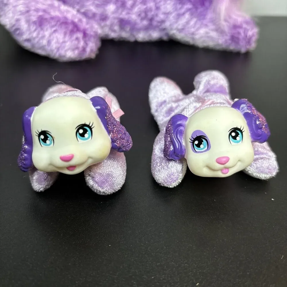 Puppy Surprise 2017 Plush Mama Dog LAVENDER Purple Stuffed with 2 Little Puppies - Picture 2 of 14